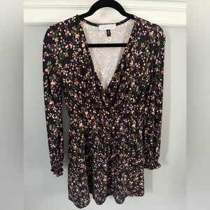 Planet Gold Floral Long Sleeve Dress